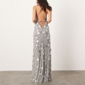 ASOS Embellished Drop Jewel Maxi Dress with Low back -  Elegant Evening Dress